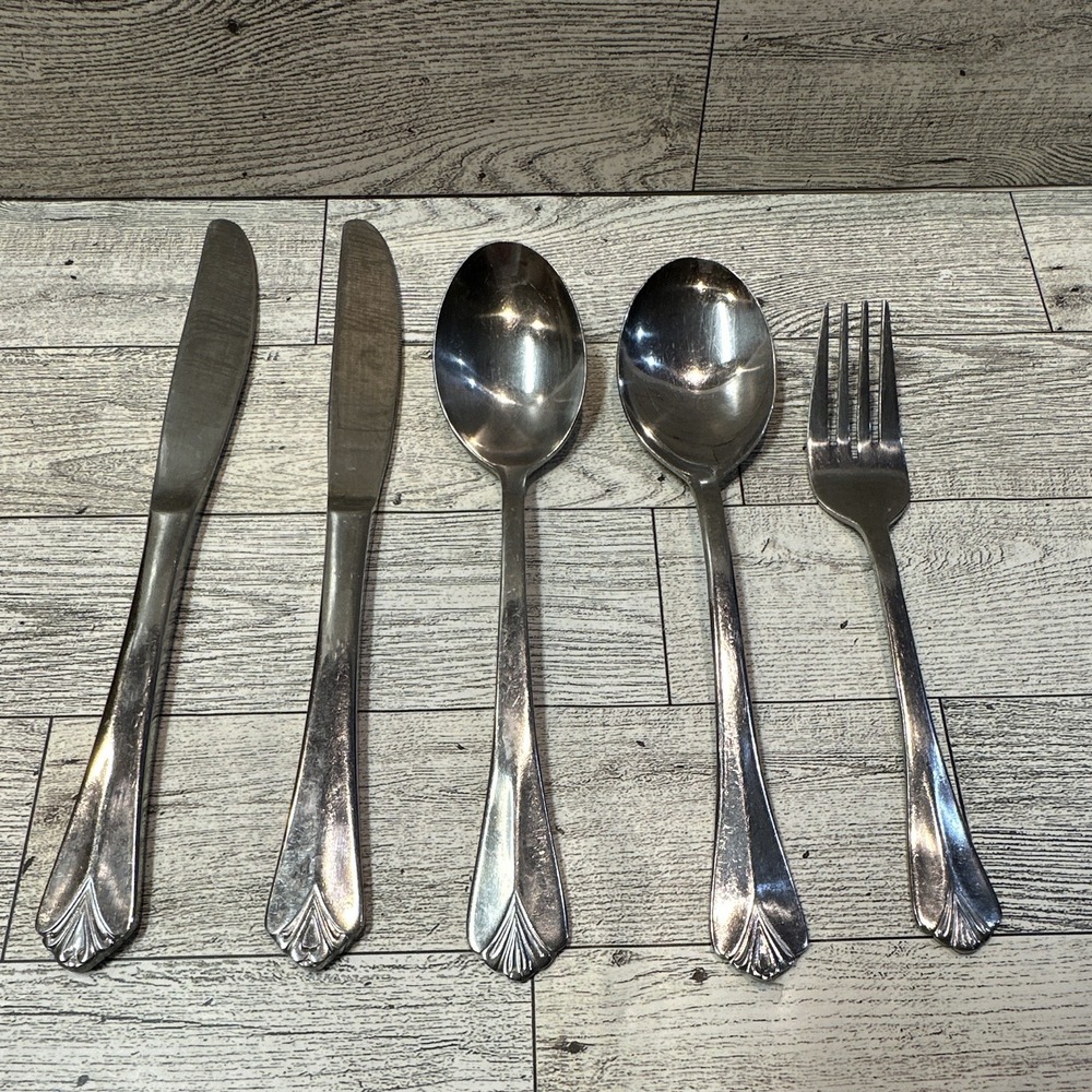 Farberware Stainless Steel Flatware 5PC Knives Spoons Fork